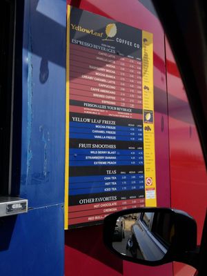 Yellow Leaf Coffee menu 3